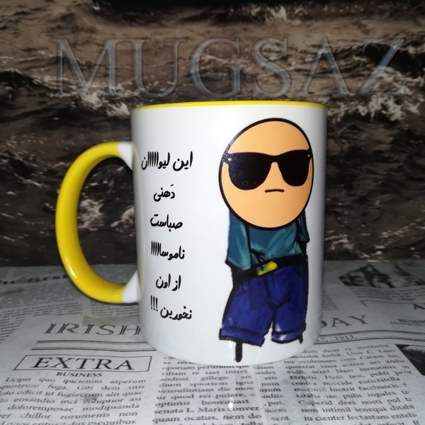ماگ سرامیکی سفید با عروسک