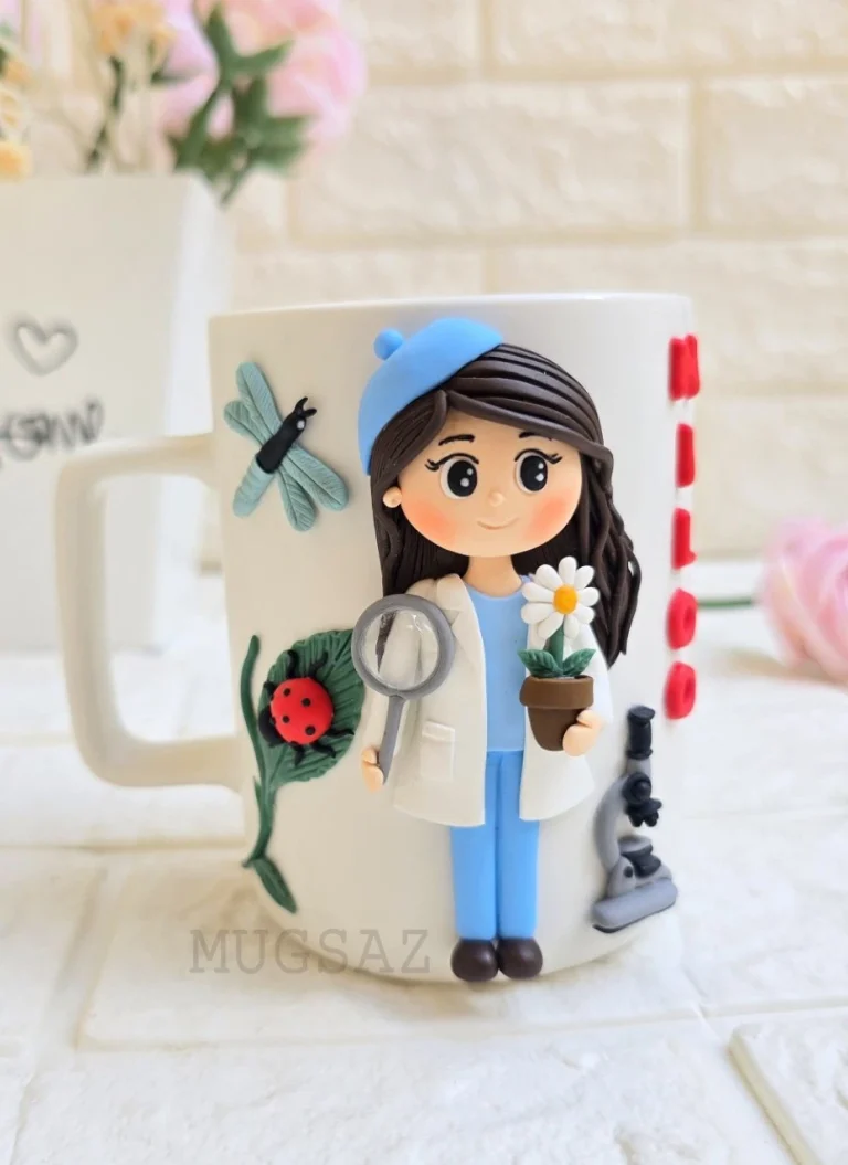 ماگ سرامیکی با عروسک طرح پزشک