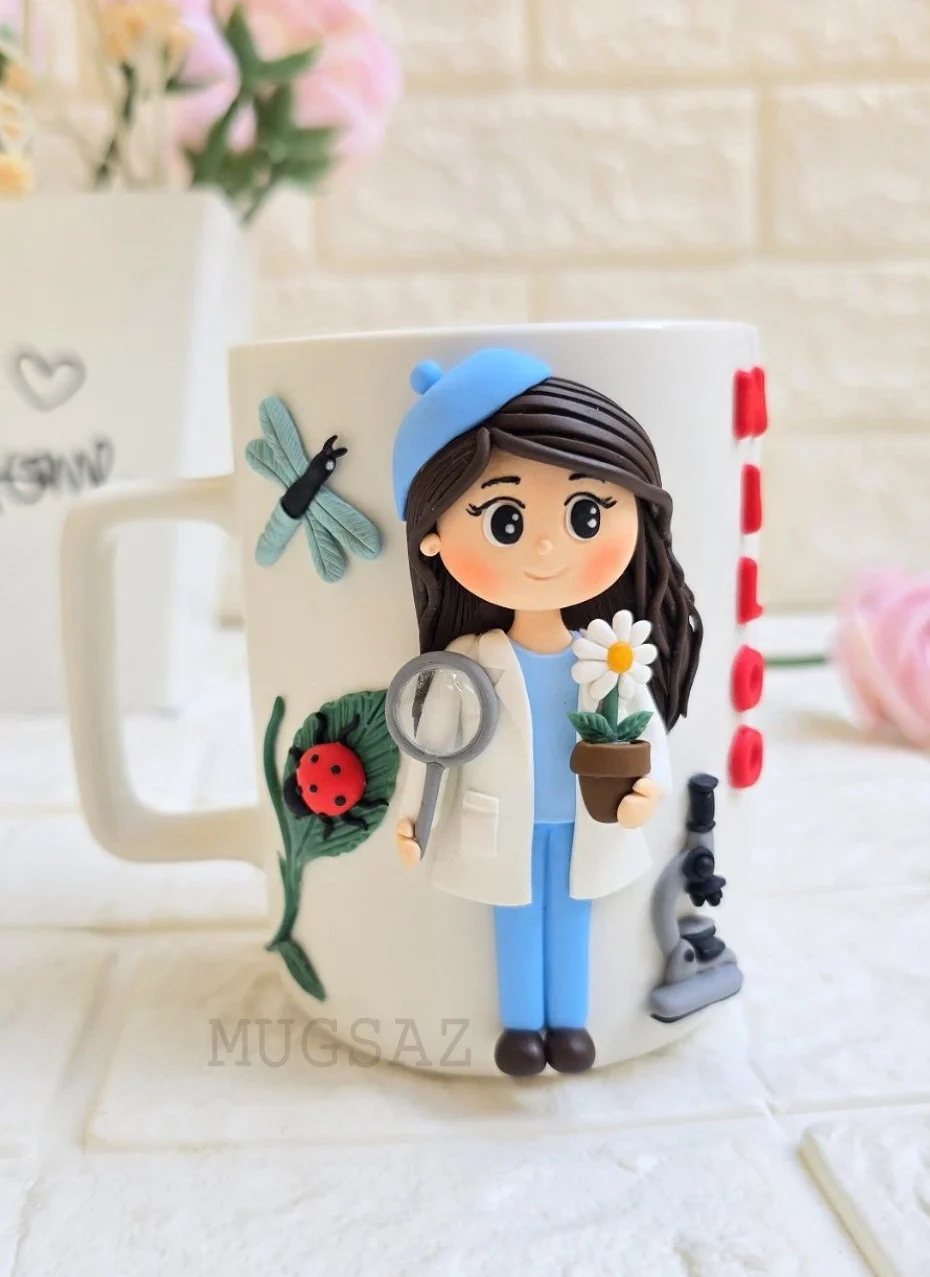 ماگ سرامیکی با عروسک طرح پزشک